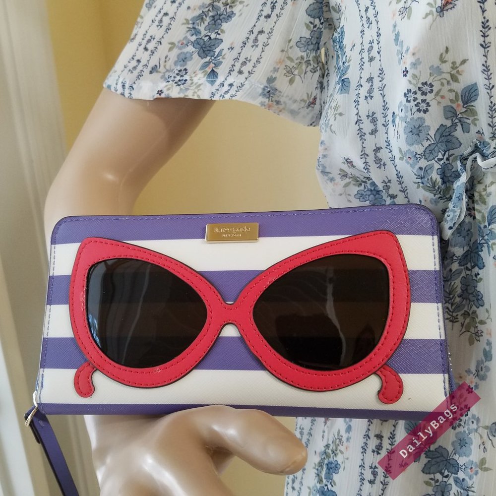KATE SPADE NEDA PERIWINKLE MAKE A SPLASH WALLET